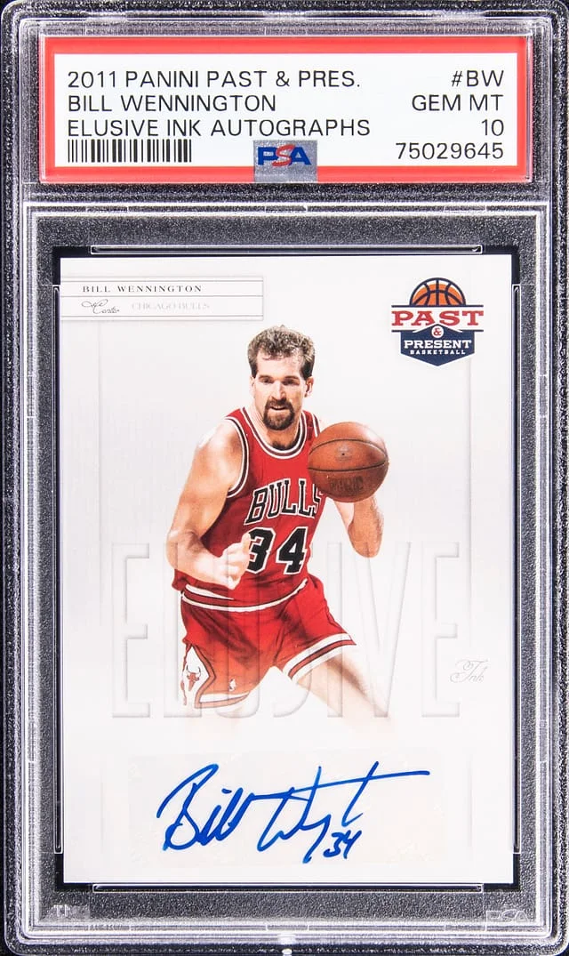 2011-12 Panini Bill Wennington Past & Present Elusive Ink Autographs #BW card image