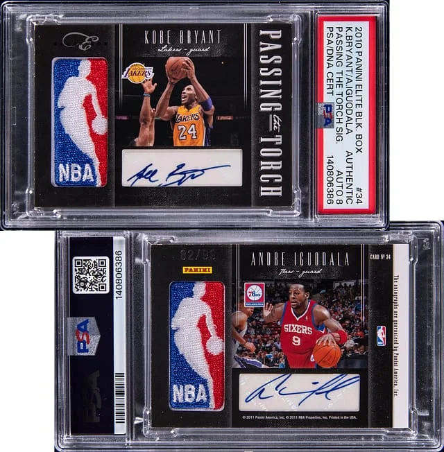 2011-12 Panini Elite Kobe Bryant/Andre Iguodala Black Box Passing The Torch #34 card image