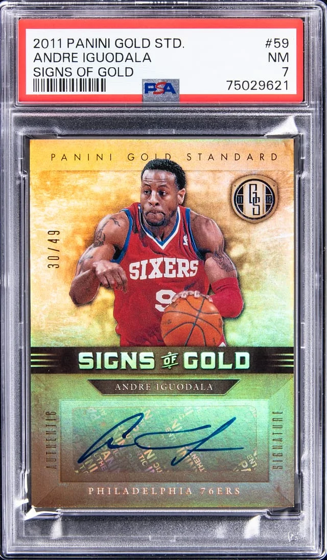 2011-12 Panini Gold Standard Andre Iguodala Signs of Gold #59 card image