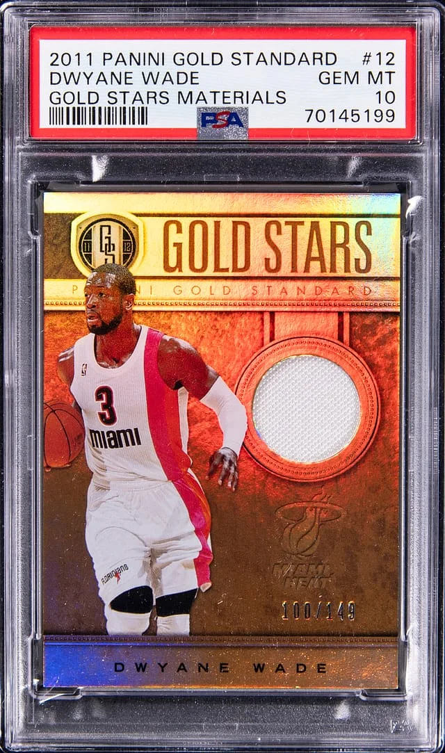 2011-12 Panini Gold Standard Dwyane Wade Gold Stars Materials #12 card image