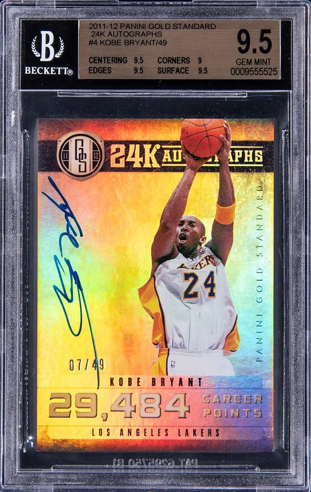 2011-12 Panini Gold Standard Kobe Bryant 24k Autographs #4 card image