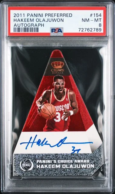 2011-12 Panini Hakeem Olajuwon Preferred Autograph #154 card image