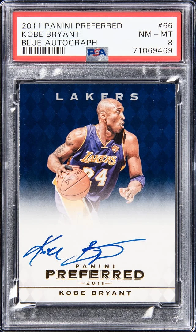 2011-12 Panini Kobe Bryant Preferred Blue Autograph #66 card image