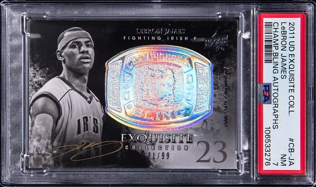 2011-12 Upper Deck Exquisite Collection LeBron James Championship Bling Autographs #CB-JA card image