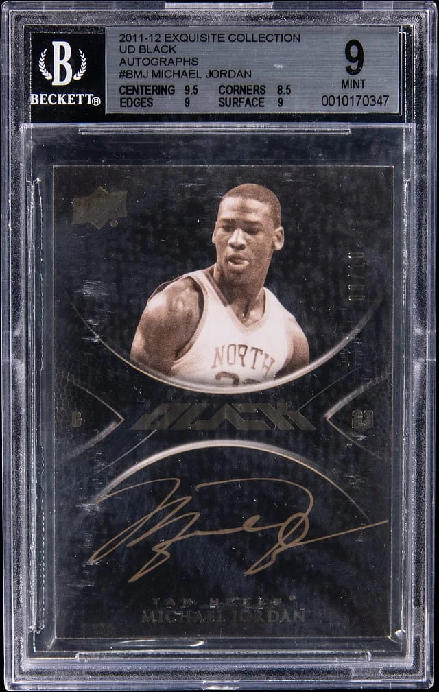 2011-12 Upper Deck Exquisite Collection Michael Jordan UD Black Autographs #B-MJ card image