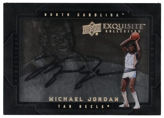 2011-12 Upper Deck Exquisite Collection Michael Jordan Dimensions Autograph #D-JN card image