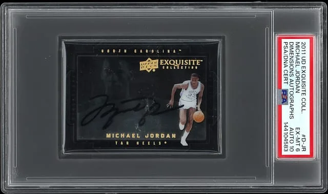 2011-12 Upper Deck Exquisite Collection Michael Jordan Dimensions Autographs #D-JR card image