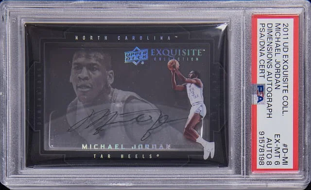 2011-12 Upper Deck Exquisite Collection Michael Jordan Dimensions Autograph #D-MI card image