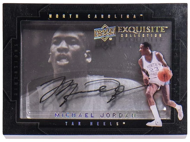 2011-12 Upper Deck Exquisite Collection Michael Jordan Dimensions Autographs #D-MJ card image