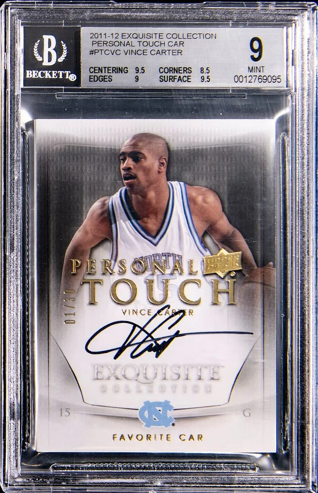 2011-12 Upper Deck Exquisite Collection Vince Carter Personal Touch #PTC-VC card image