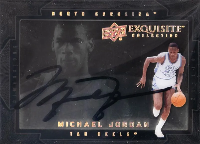 2011-12 Upper Deck Exquisite Michael Jordan Dimensions Autographs #D-JR card image