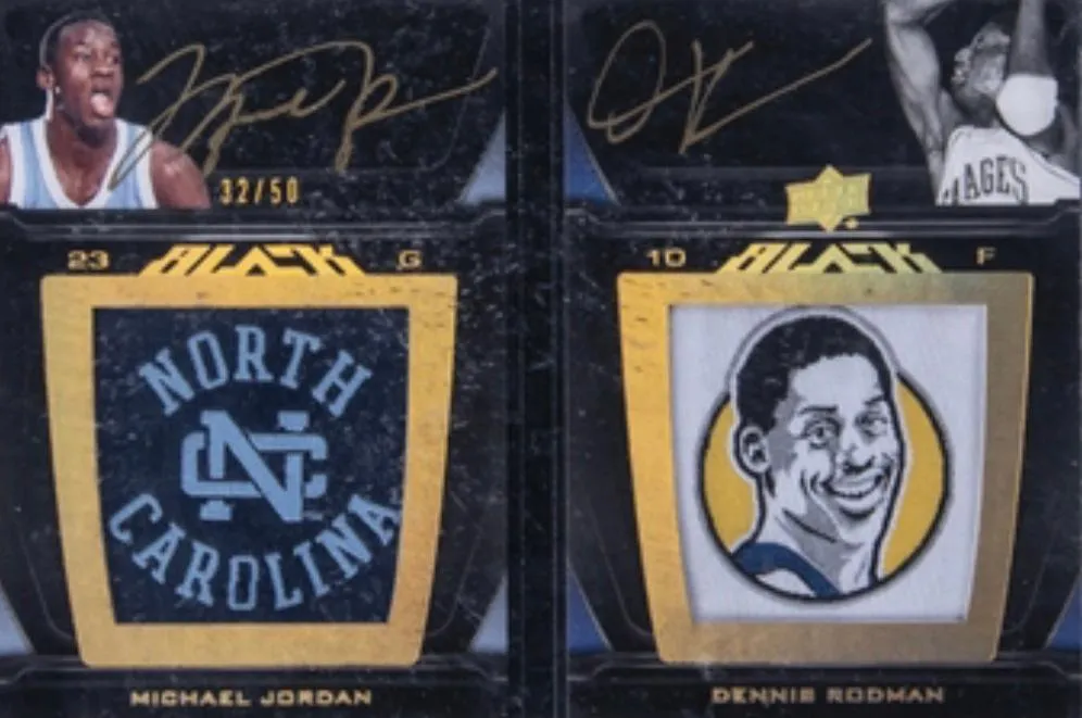 2011-12 Upper Deck Exquisite Michael Jordan UD Black Dual Patch Autographs Booklet #LP2-JR card image