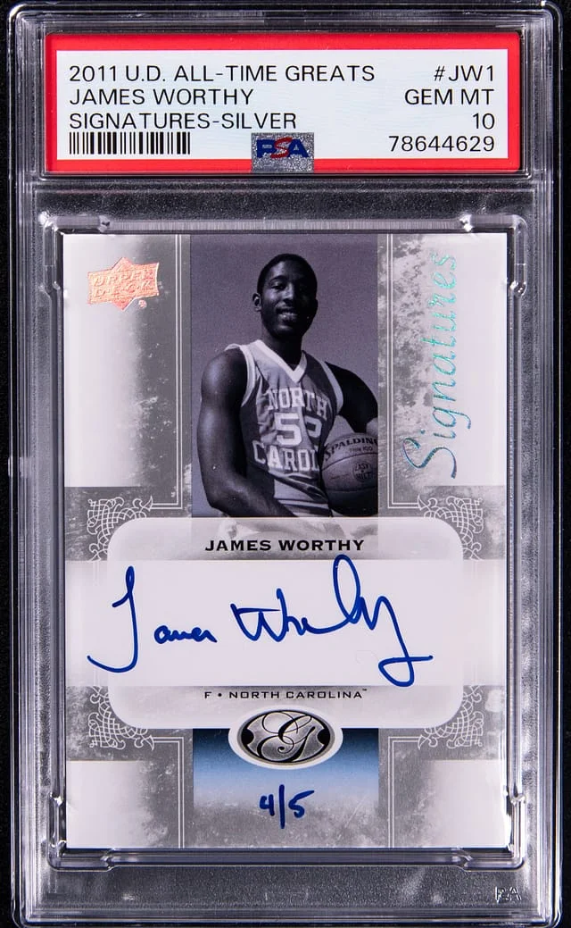 2011-12 Upper Deck James Worthy All-Time Greats Signature Silver #AGS-JW1 card image