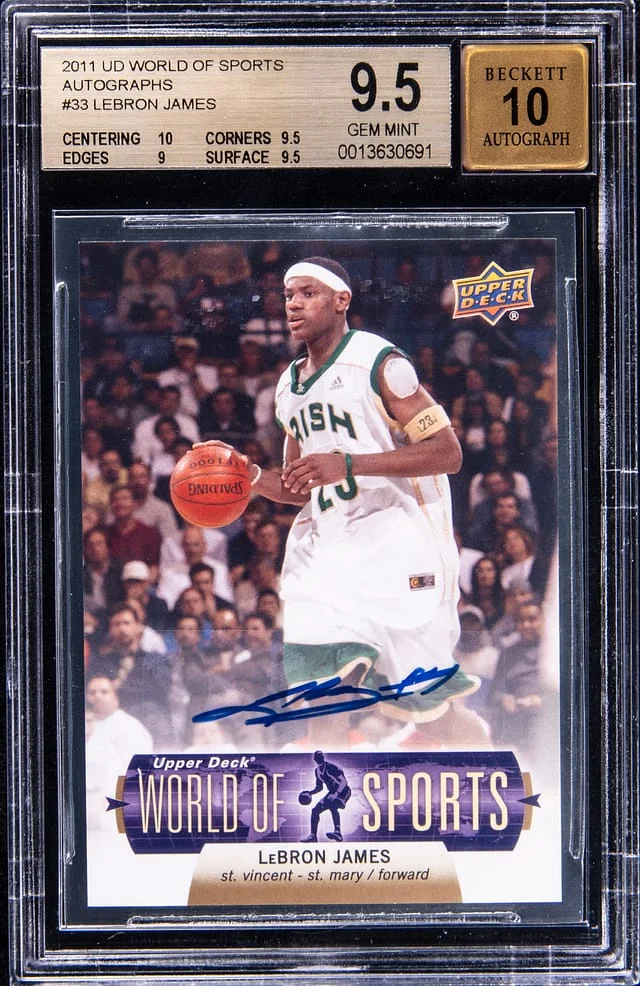 2011-12 Upper Deck LeBron James World of Sports Autograph #33 card image
