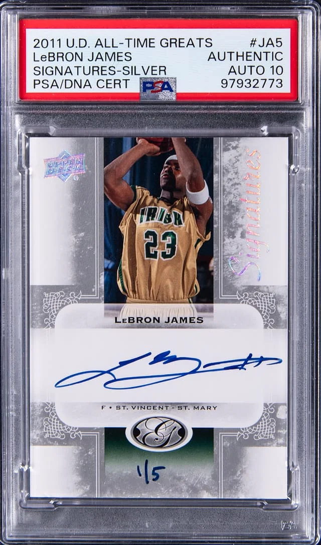 2011-12 Upper Deck LeBron James All-Time Greats Signature Silver #AGS-JA5 card image