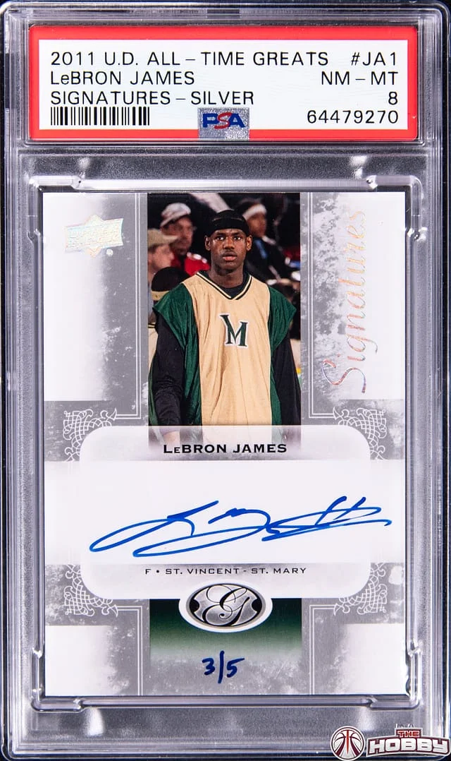 2011-12 Upper Deck LeBron James All-Time Greats Signatures Silver #JA1 card image