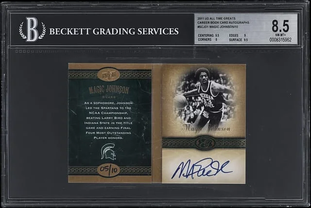 2011-12 Upper Deck Magic Johnson All-Time Greats Career Book Card Autographs #SCJO1 card image