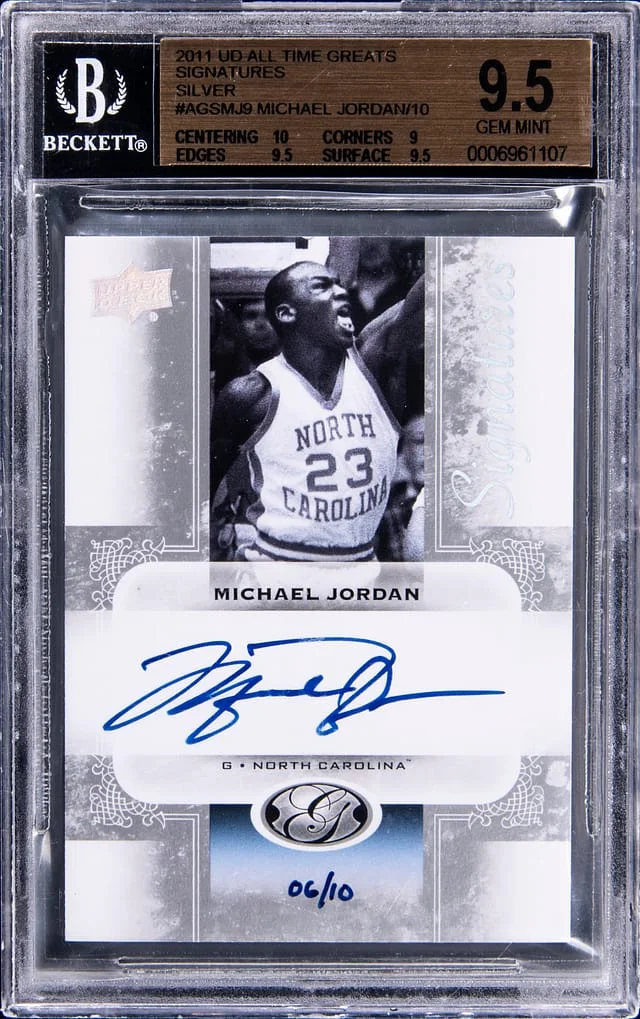 2011-12 Upper Deck Michael Jordan All Time Greats Signatures Silver #AGS-MJ9 card image