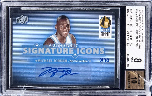 2011-12 Upper Deck Michael Jordan Industry Summit Signature Icons Autograph #LV-MJ card image