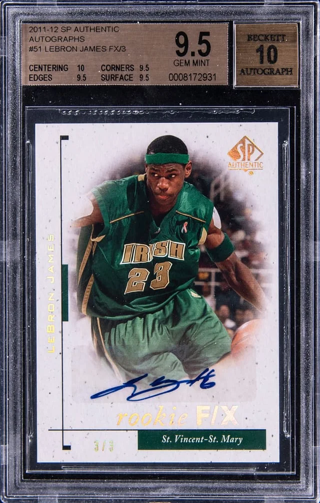 2011-12 Upper Deck SP Authentic LeBron James F/X Autographs #51 card image