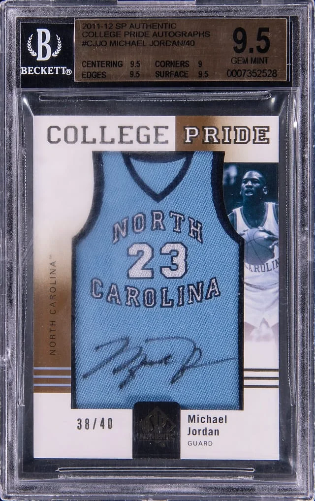 2011-12 Upper Deck SP Authentic Michael Jordan College Pride Autographs #CJ-JO card image