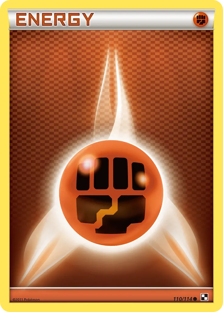 2011 Black & White Fighting Energy Common #110/114 Common card image