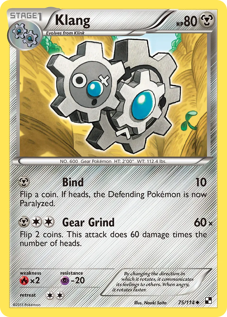 2011 Black & White Klang Uncommon #075/114 Uncommon card image