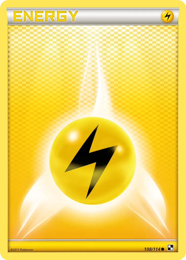 2011 Black & White Lightning Energy Common #108/114 Common card image