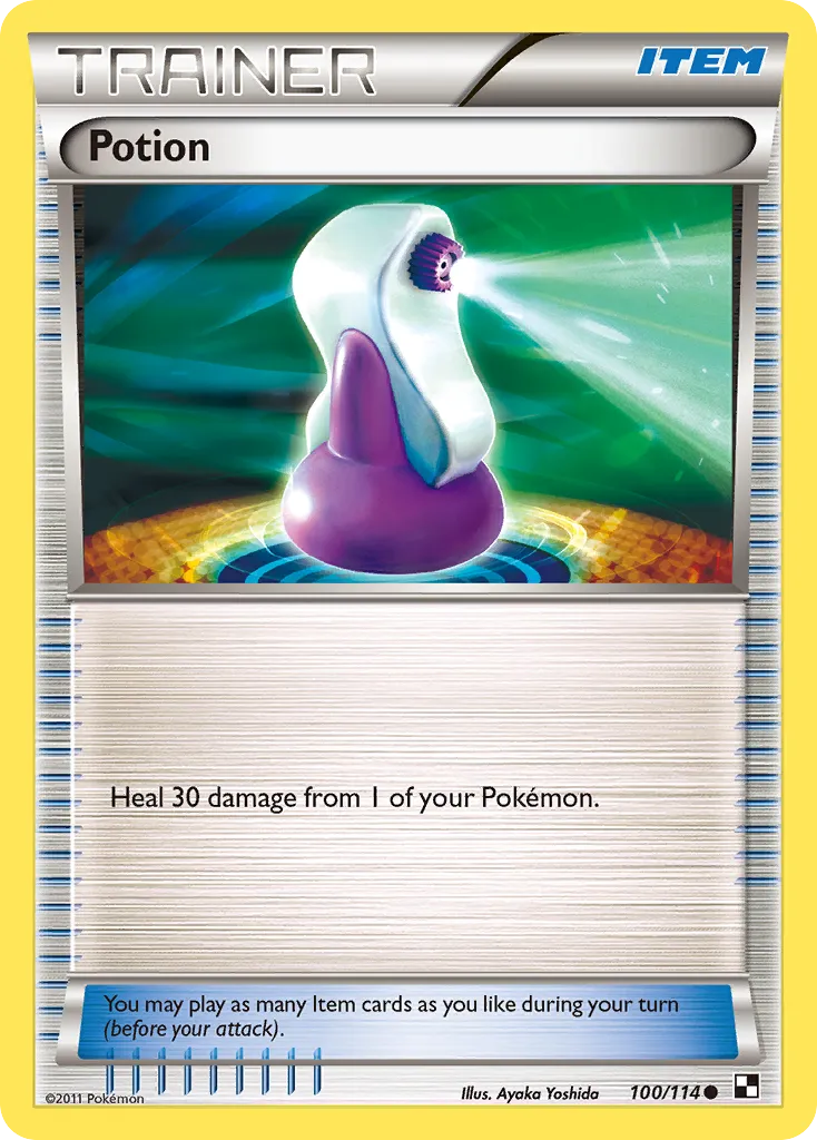 2011 Black & White Potion Common #100/114 Common card image