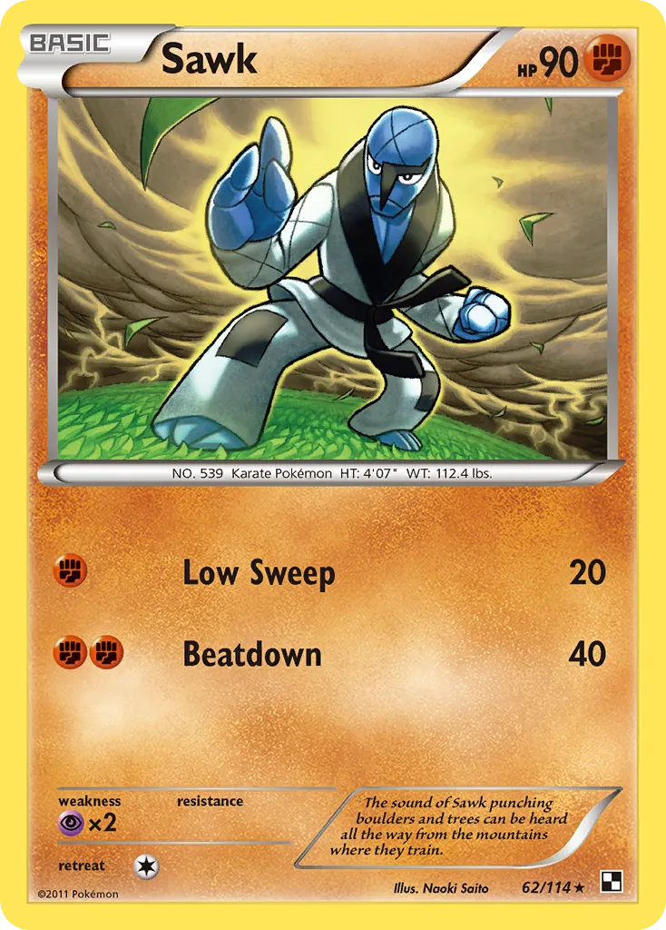2011 Black & White Sawk Rare #062/114 Rare card image