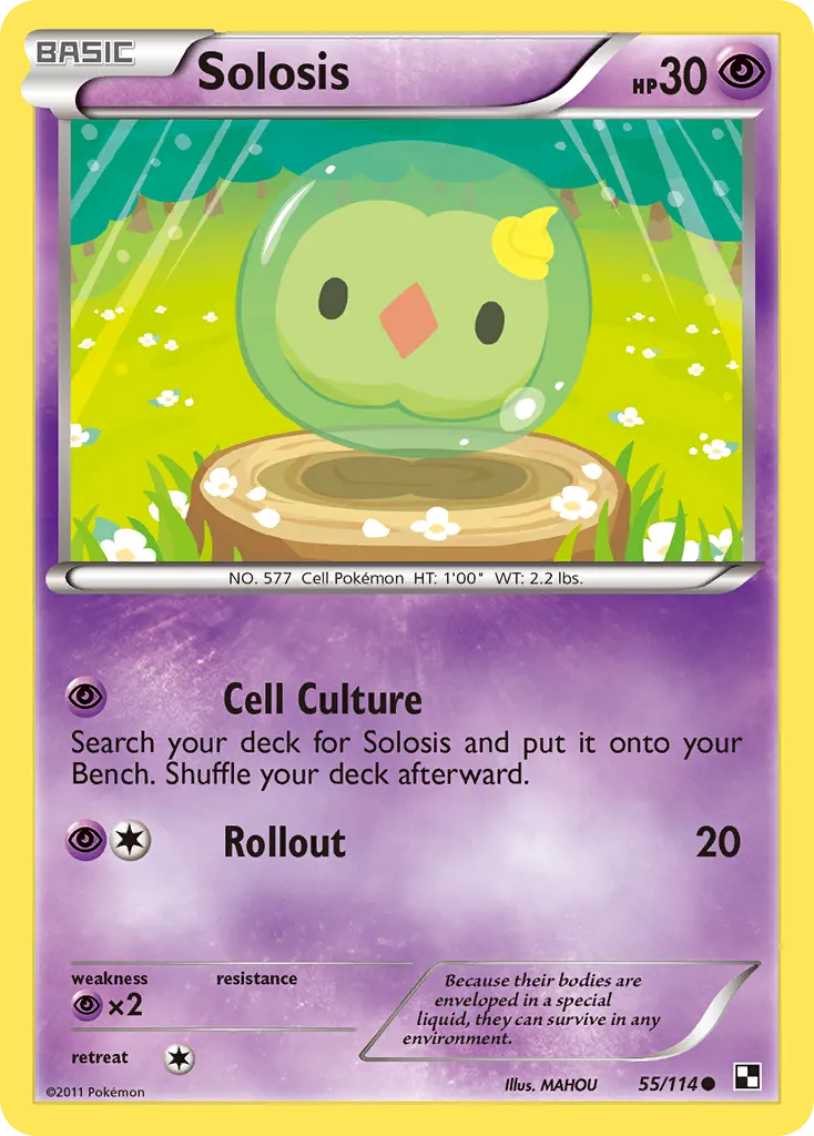 2011 Black & White Solosis Common #055/114 Common card image