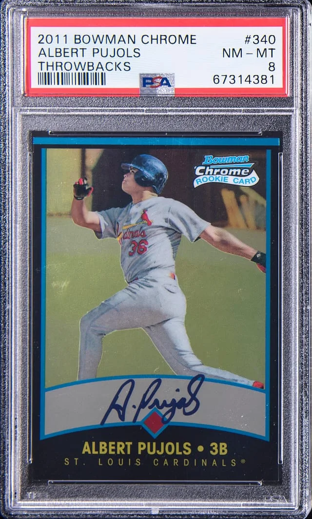2011 Bowman Chrome Albert Pujols Throwbacks #340 card image