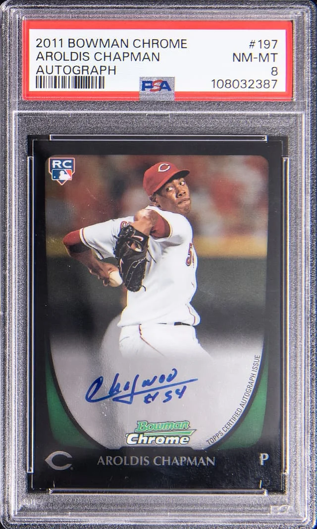 2011 Bowman Chrome Aroldis Chapman Autograph #197 card image