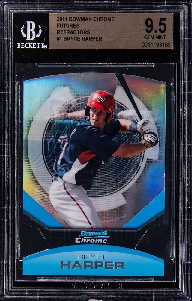 2011 Bowman Chrome Bryce Harper Futures Refractors #1 card image