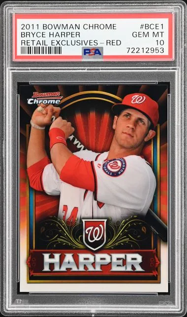 2011 Bowman Chrome Bryce Harper Retail Exclusives Red #BCE1 card image