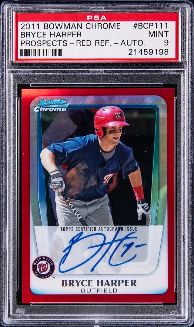 2011 Bowman Chrome Bryce Harper Prospect Autographs Gold Refractor #BCP111 card image