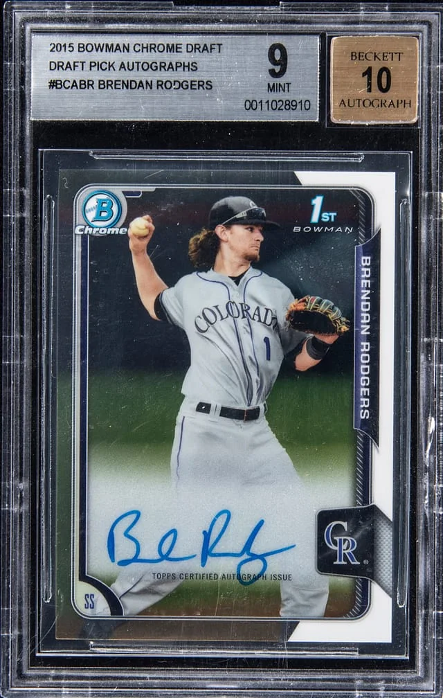 2011 Bowman Chrome Draft Brendan Rodgers Pick Autograph #BCA-BR card image