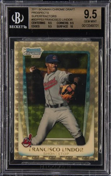 2011 Bowman Chrome Draft Francisco Lindor Prospects SuperFractor #BDPP53 card image