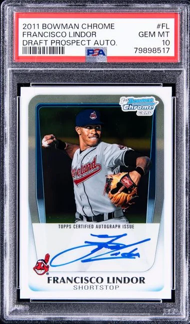 2011 Bowman Chrome Draft Francisco Lindor Prospect Autographs #FL card image