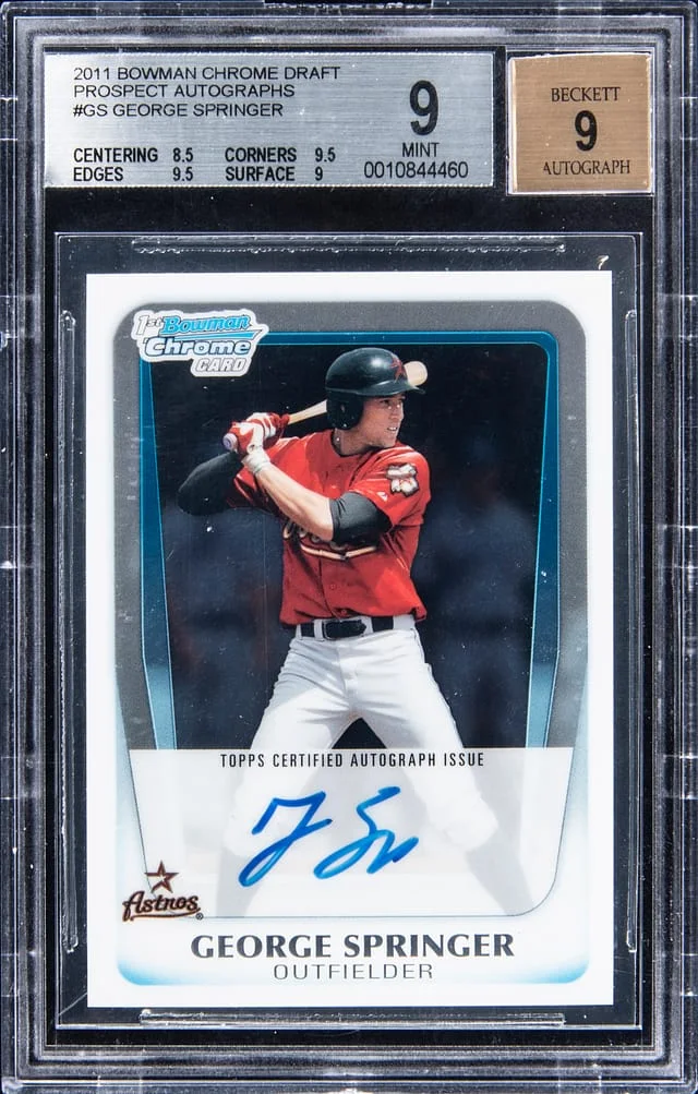 2011 Bowman Chrome Draft George Springer #BCAP-GS card image
