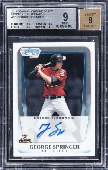 2011 Bowman Chrome George Springer Prospect Autographs #BCAP-GS card image