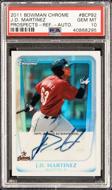 2011 Bowman Chrome J.D. Martinez Refractor-Autograph #BCP-92 card image