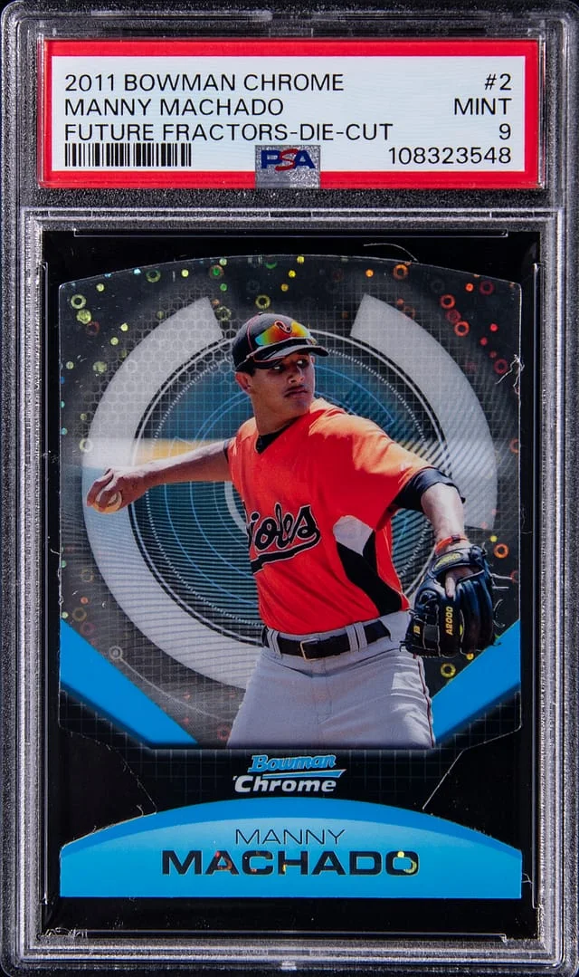 2011 Bowman Chrome Manny Machado Future Fractor Die-Cut #2 card image