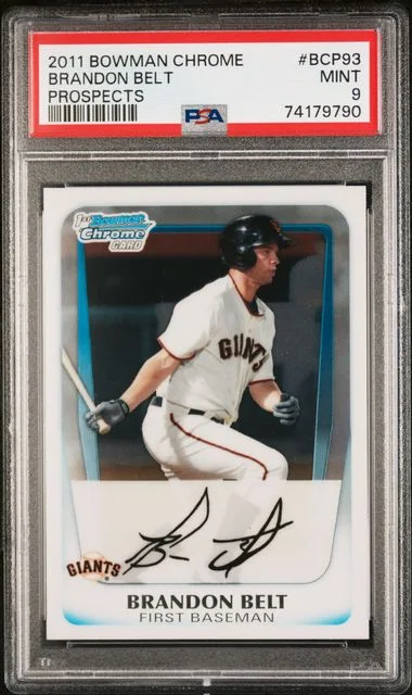 2011 Bowman Chrome Prospects Brandon Belt #BCP93 card image