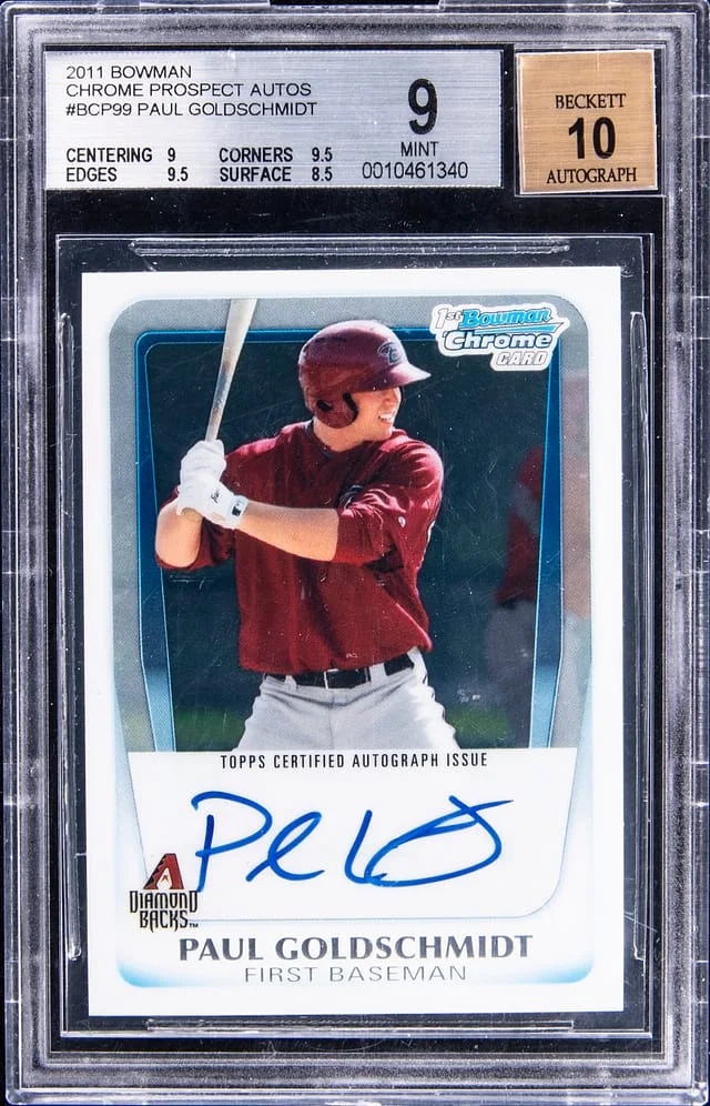 2011 Bowman Chrome Prospects Paul Goldschmidt Autograph #BCAP99 card image