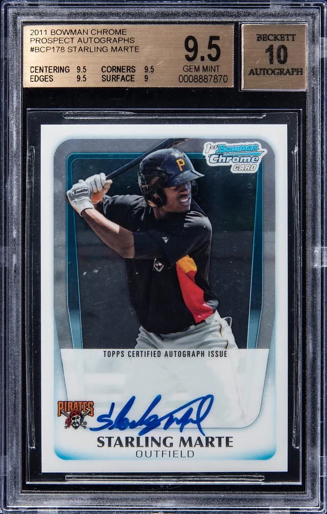 2011 Bowman Chrome Prospects Starling Marte Superfractor #BCP178 card image