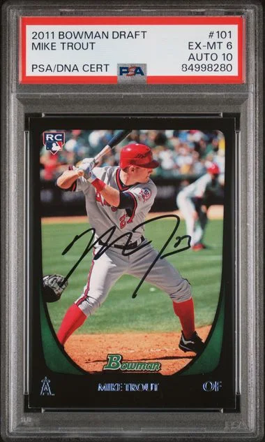 2011 Bowman Draft Mike Trout Gold #101 card image