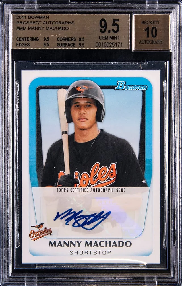 2011 Bowman Manny Machado Prospect Autographs #BPA-MM card image