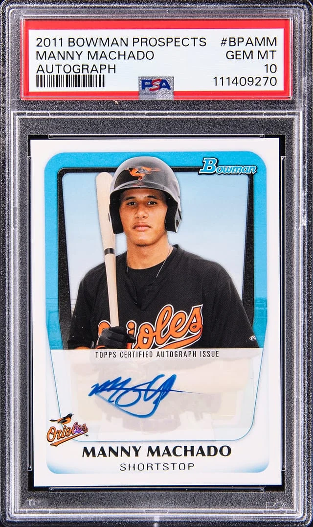 2011 Bowman Manny Machado Prospects Autograph #BPAMM card image