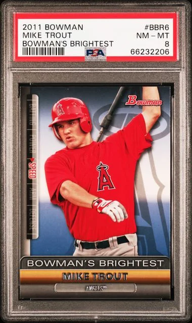 2011 Bowman Mike Trout Bowman's Brightest #BBR6 card image